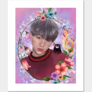 Yoongi x Kumamon || flower boy Posters and Art